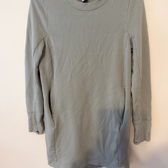 Athleta Coaster Luxe Sweatshirt Dress Save Green Womens S - Picture 2 of 6
